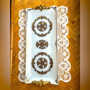 Georges Briard cocktail tray mid-century modern glass